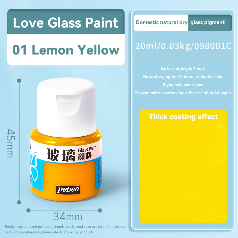 Pinturas acrílicas, pigmentos de vidrio impermeables de ricos colores, tubo para suministros de pintura, 20ml