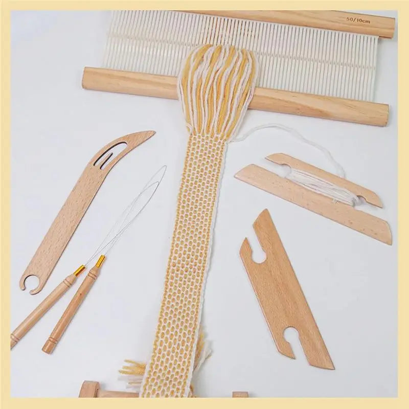 Kit profesional de navetas de madera biselada para tejer, herramientas de telar