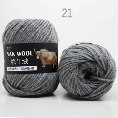 Lana gruesa de Cachemira de Yak para tejer, lana mezclada Merino. 4 bolas