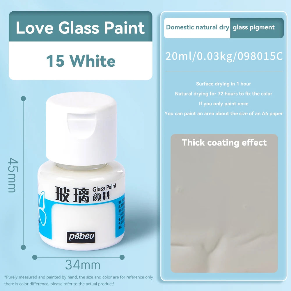 Pinturas acrílicas, pigmentos de vidrio impermeables de ricos colores, tubo para suministros de pintura, 20ml