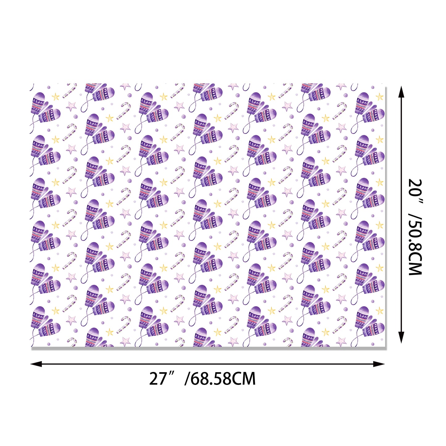 Papel  púrpura, papel de regalo de alta calidad, regalo Navidad, 12 pliegos