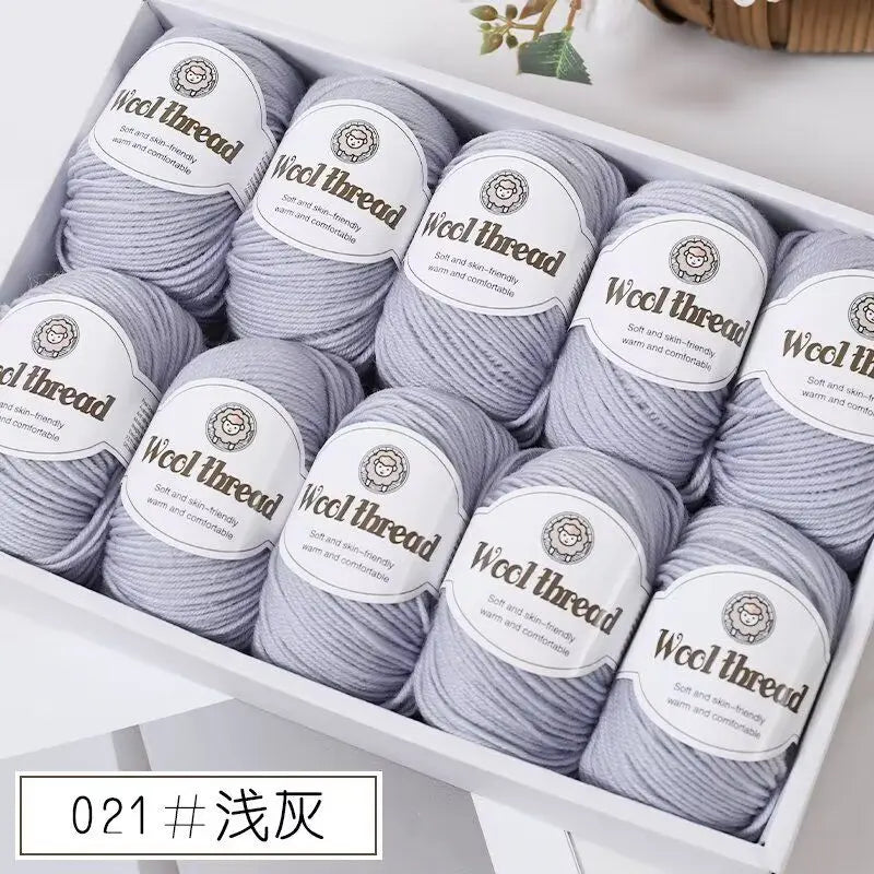 500 g/set (10 unidades de 50g) de  lana merino lisa
