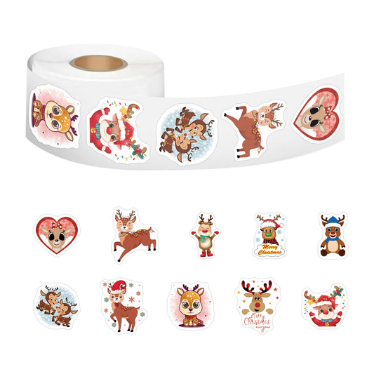 Adhesivos navideños de para sellar sobres, etiquetas de Feliz Navidad, decoración de regalos, 100-500 piezas