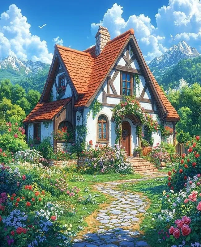 Rompecabezas de Paisajes de Casas de 500, 1000, 1200, 2000 piezas