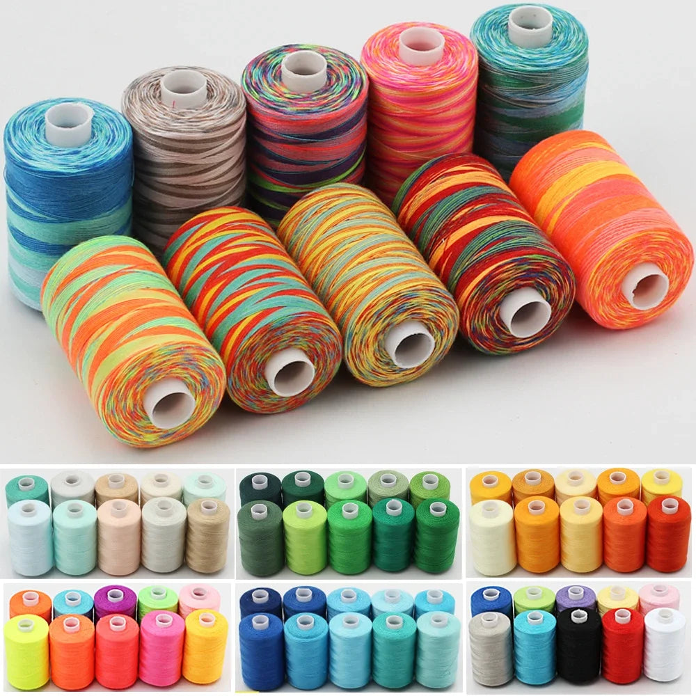 Kit de carretes de hilo de coser de poliéster, para coser a mano y a máquina, 1/10/12 colores