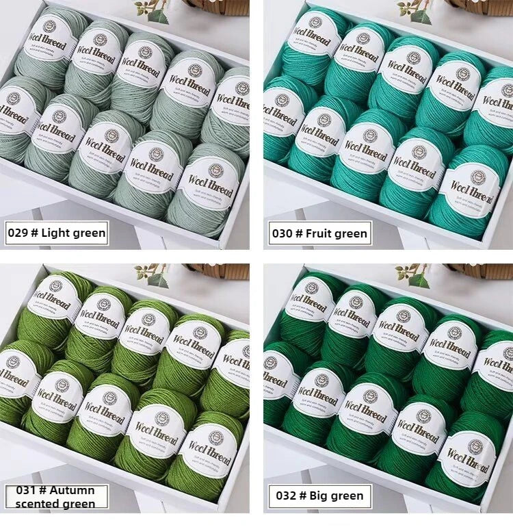500 g/set (10 unidades de 50g) de  lana merino lisa