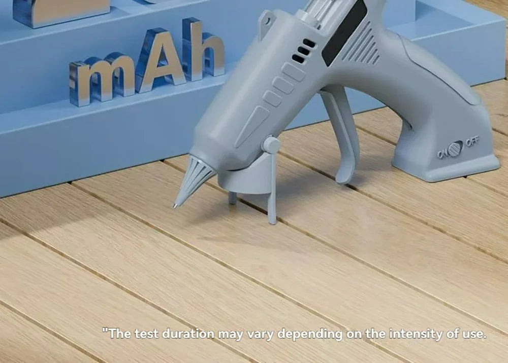 Pistola de pegamento termofusible inalámbrica, 3,7 V, 1800mAh, carga USB, utiliza barras de pegamento de 7mm, antifugas y antiescaldaduras