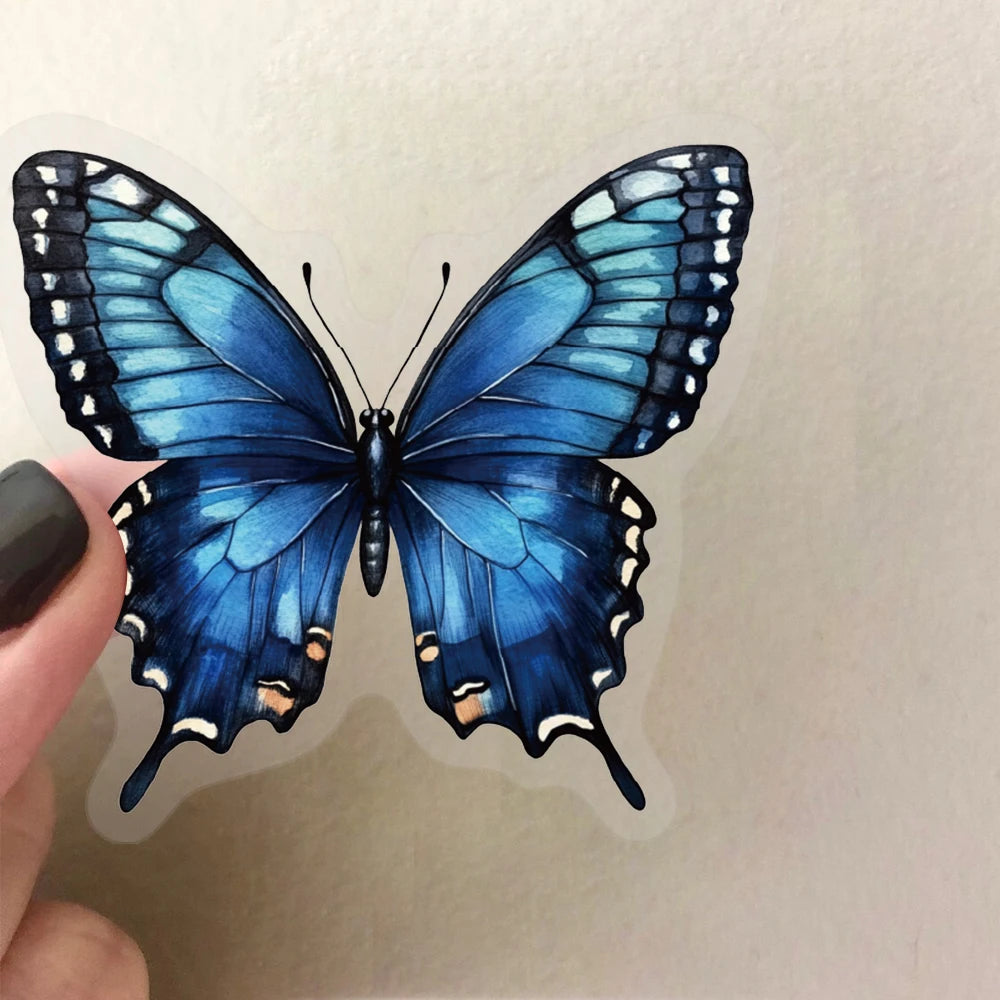 50 Uds. Vintage seta planta mariposa, transparente