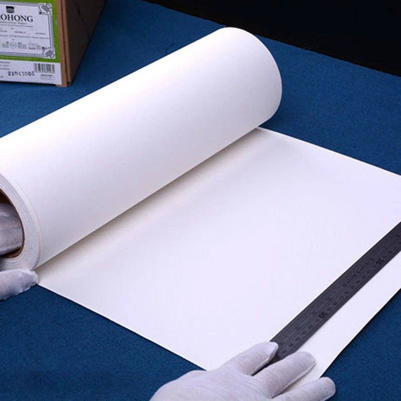 BAOHONG Rollo de papel de acuarela 100% algodón 140 lb 300 g 27 cm x 10 m/37 cm x 10 m para cortar el porte necesario.