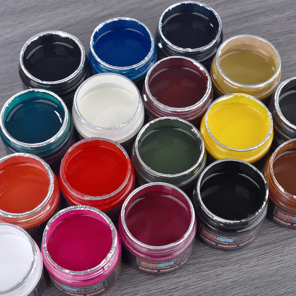50g pintura para reparación de cuero pigmento para cuero curtido vegetal