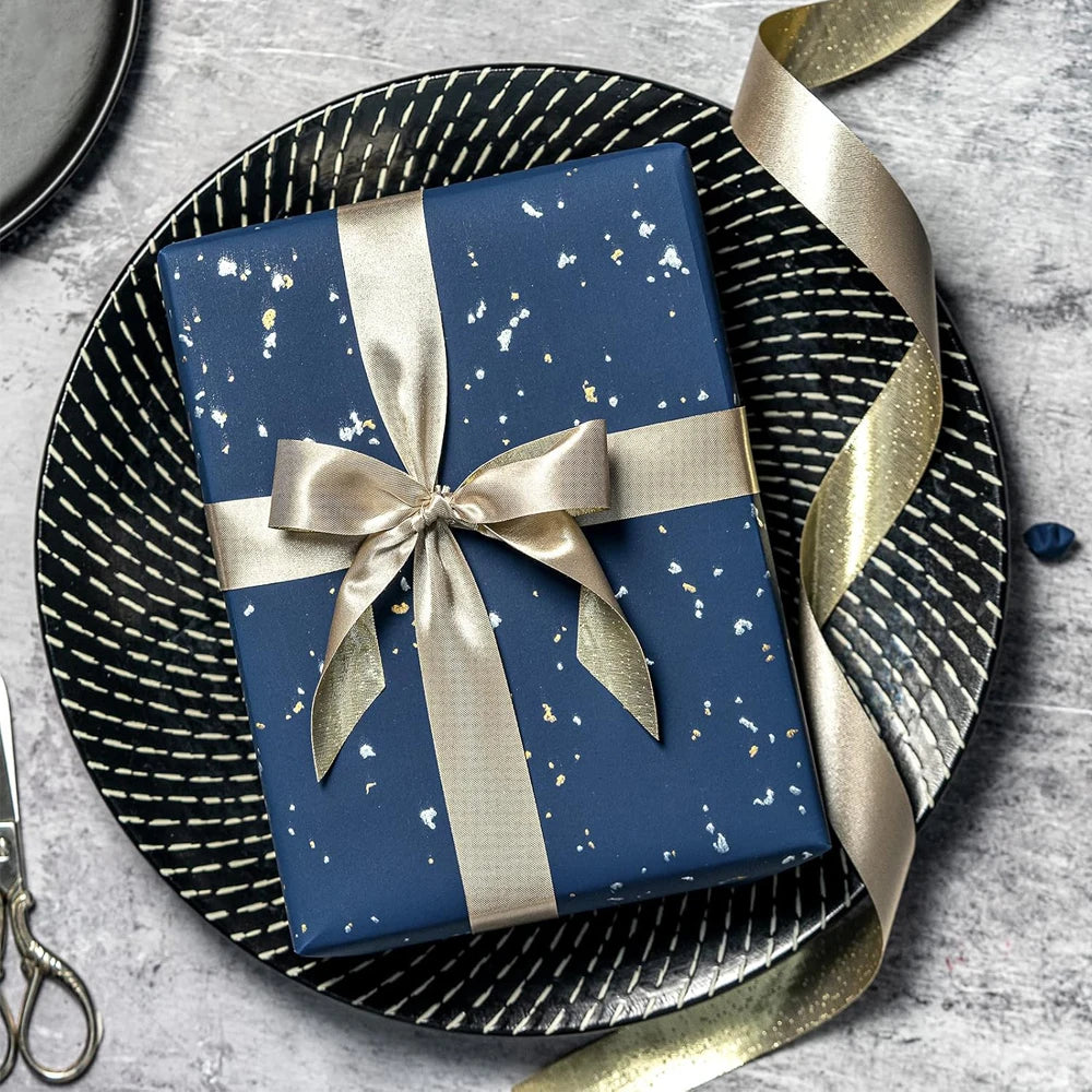 1 rollo de papel de regalo para fiesta de Navidad de 43 cm x 3,00 mts