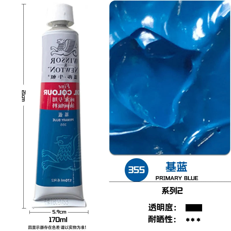 WINSOR & NEWTON-pintura al óleo de 170ml., tamaño grande