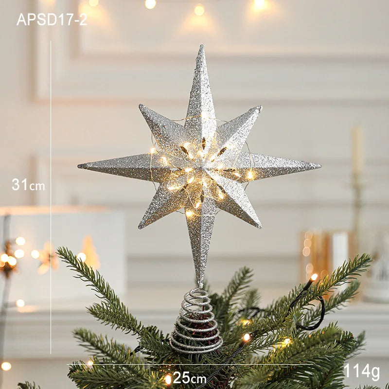 Estrella para árbol de Navidad, 10-20 cm