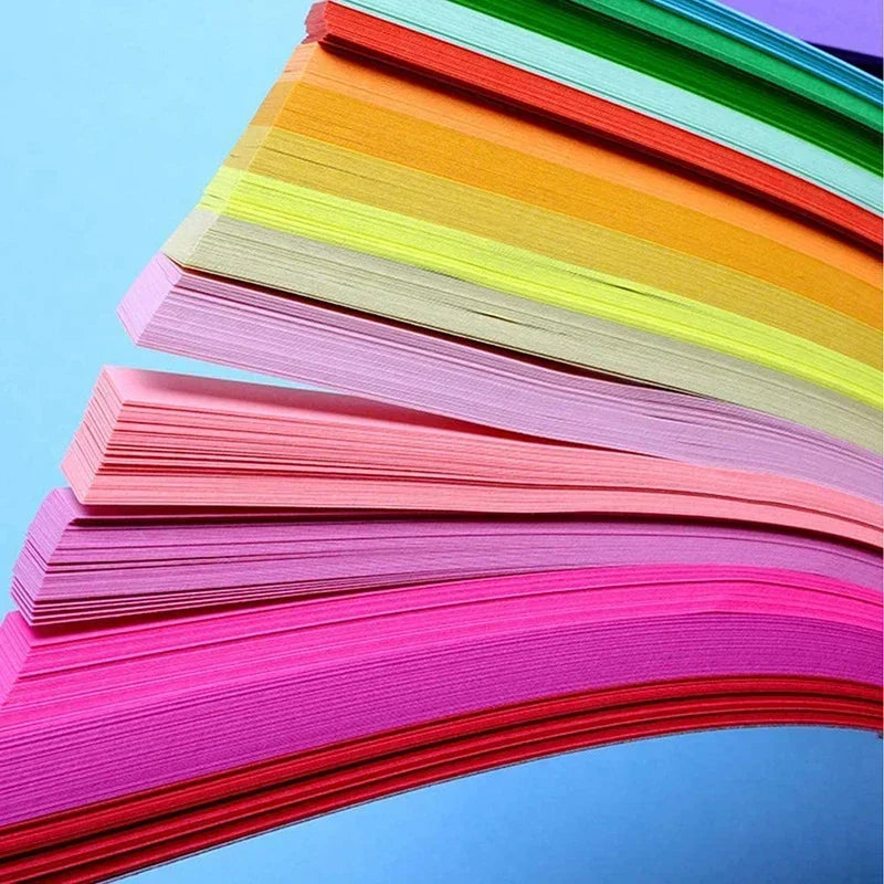 Tira de papeles de estrellas de Origami, 540 hojas, doble cara