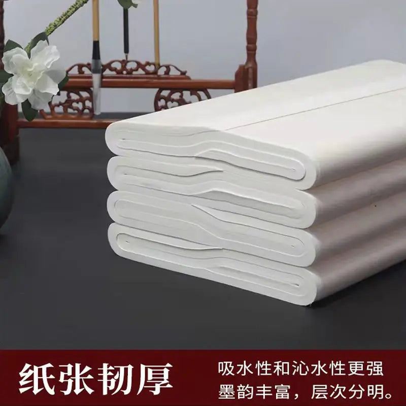 100 hojas de papel de arroz crudo, precio de fábrica, caligrafía gruesa,  de pintura china Xuan