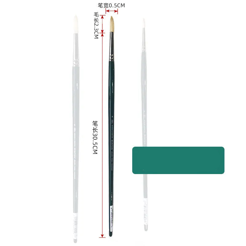 Juego de Pinceles para Óleo Winsor & Newton - Pinceles Planos y en Forma de Abanico, de Cerda de Cerdo