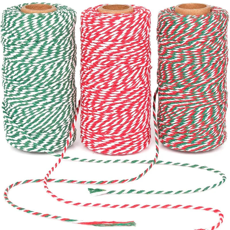 Cuerda de macramé de algodón para manualidades, cordón colorido de 100M y 2mm