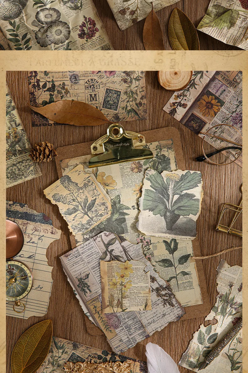 30 Uds. Planificador de papel Vintage, suministros artesanales