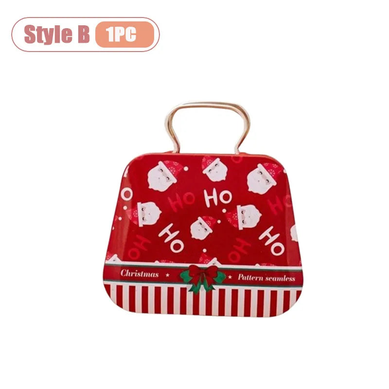 Caja metálica decorativa para dulces, recuerdos etc., de Navidad
