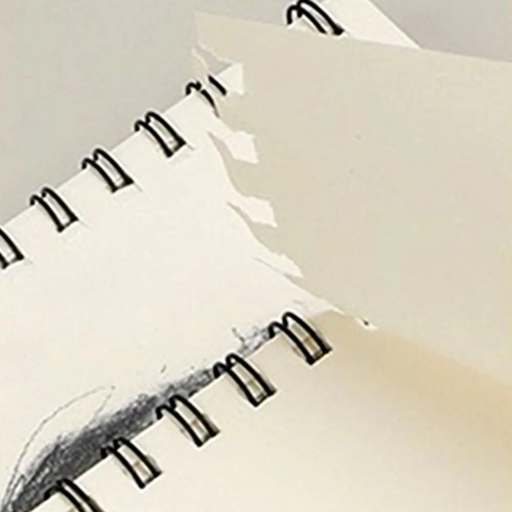 Cuaderno de bocetos en espiral de 100 hojas, páginas perforadas, papel sin ácido, papel grueso de 100 g/m²