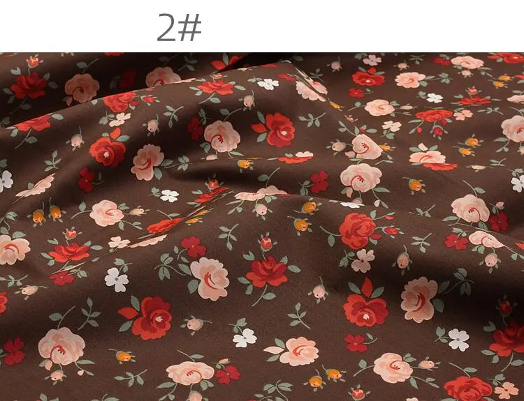 Tela de algodón de sarga de 160 cm x 50 cm, color café