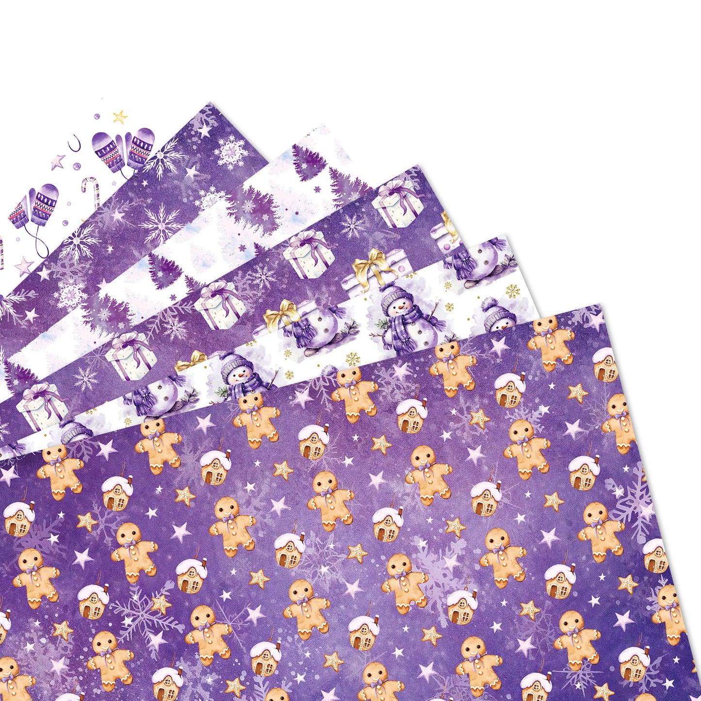Papel  púrpura, papel de regalo de alta calidad, regalo Navidad, 12 pliegos