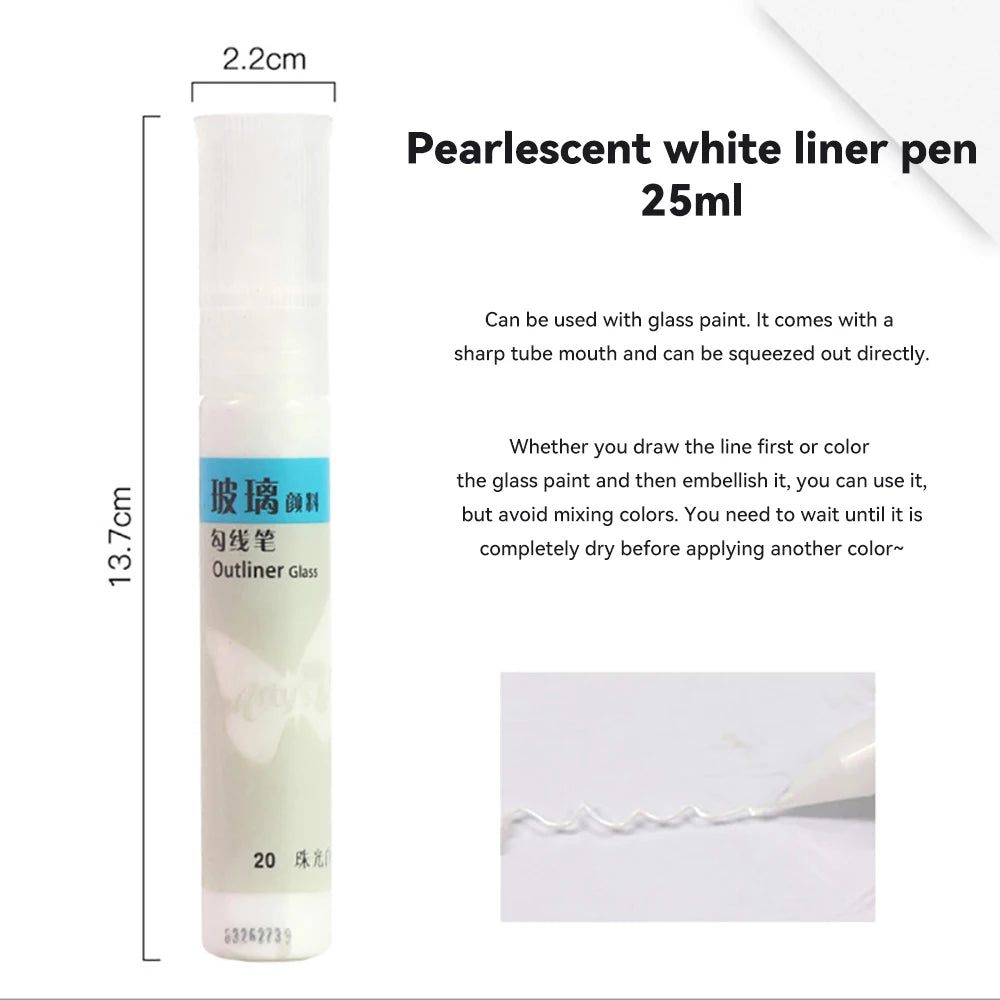 Pinturas acrílicas, pigmentos de vidrio impermeables de ricos colores, tubo para suministros de pintura, 20ml