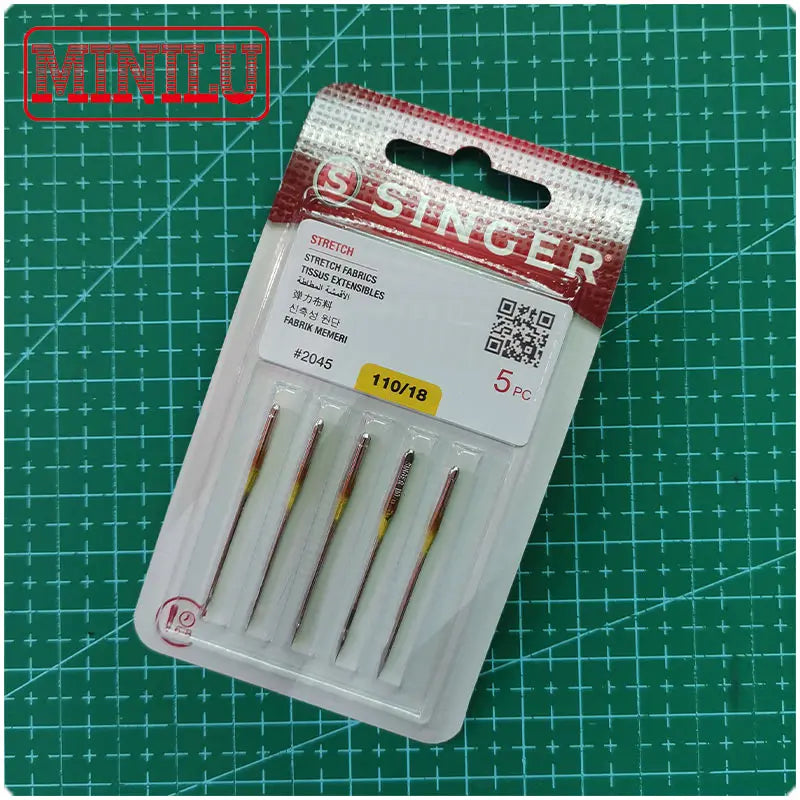 Agujas de coser #2045, accesorios de costura para el hogar, máquina de coser SINGER JANOME Brother, 5 unids/lote por paquete