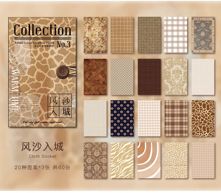 60 uds. de patrones florales artísticos, retro, creatividad hecha a mano