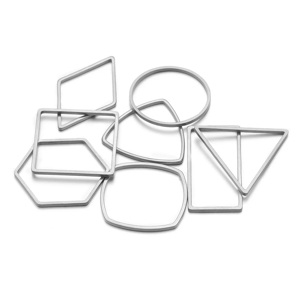 Pendientes de acero inoxidable dorado y plateado al vacío, suministros para hacer joyas de bisel, a granel, 20-50 Uds.