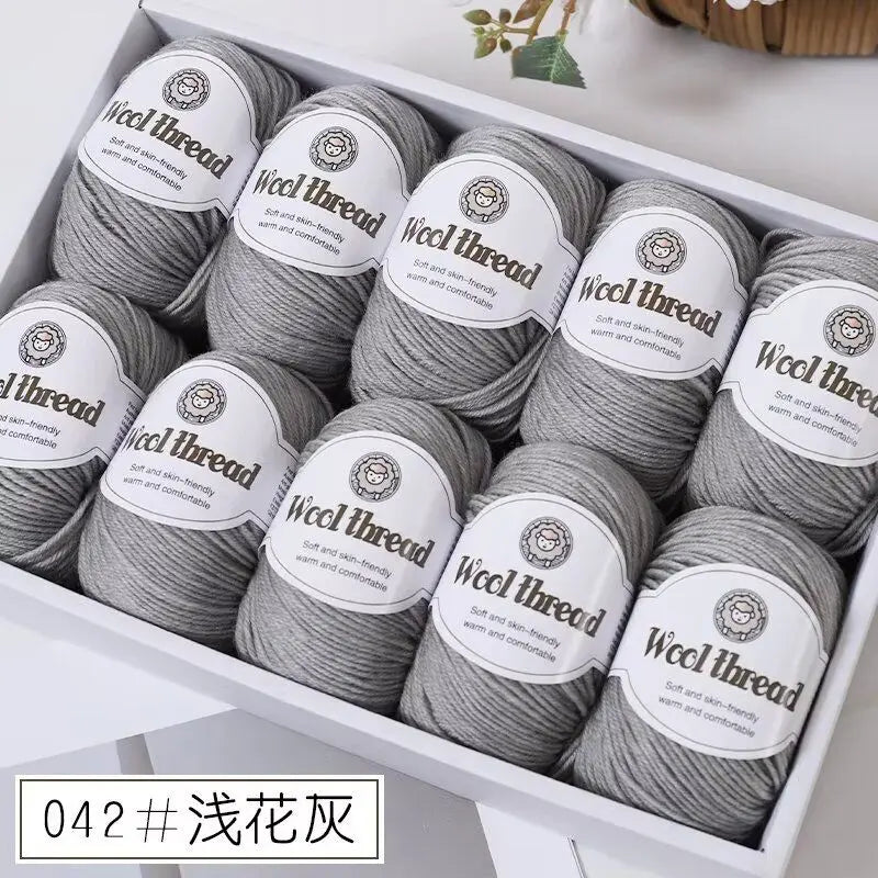 500 g/set (10 unidades de 50g) de  lana merino lisa