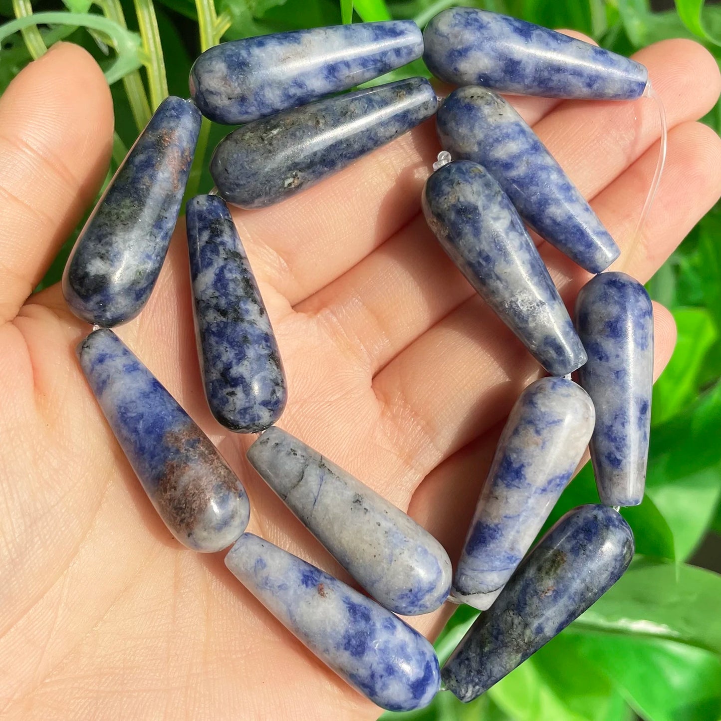 2 uds gota de agua Natural, piedra genuina, ágatas de la India, labradorita, ojo de tigre Calcedonia