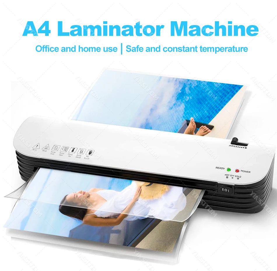 Máquina laminadora en frío y caliente SL299, cortador de papel, redondeador de esquinas para documentos A4, rollo de película plástica