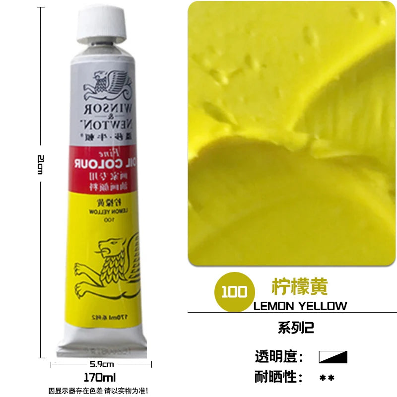 WINSOR & NEWTON-pintura al óleo de 170ml., tamaño grande