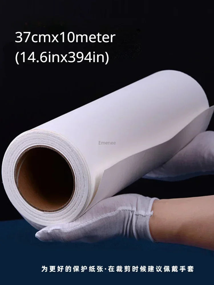 Rollo de papel de acuarela blanco natural, papel profesional, prensa en frío, rugoso, 100% algodón, 27 cm, 37 cm x 10 m, 300 g ﻿