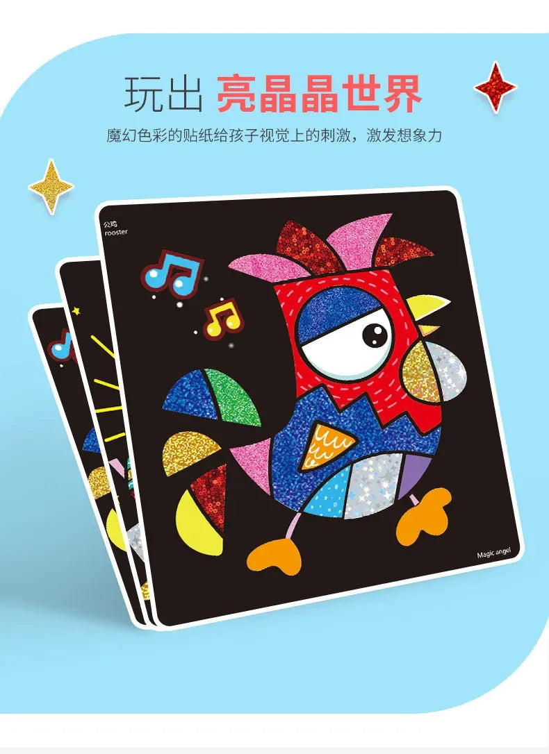 Pintura de transferencia mágica de dibujos animados para niños