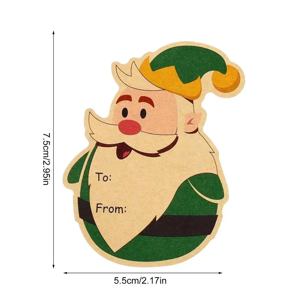 Stickers navideños redondas, 200 piezas, etiquetas de renos, de muñecos de nieve, de Papá Noel, etc