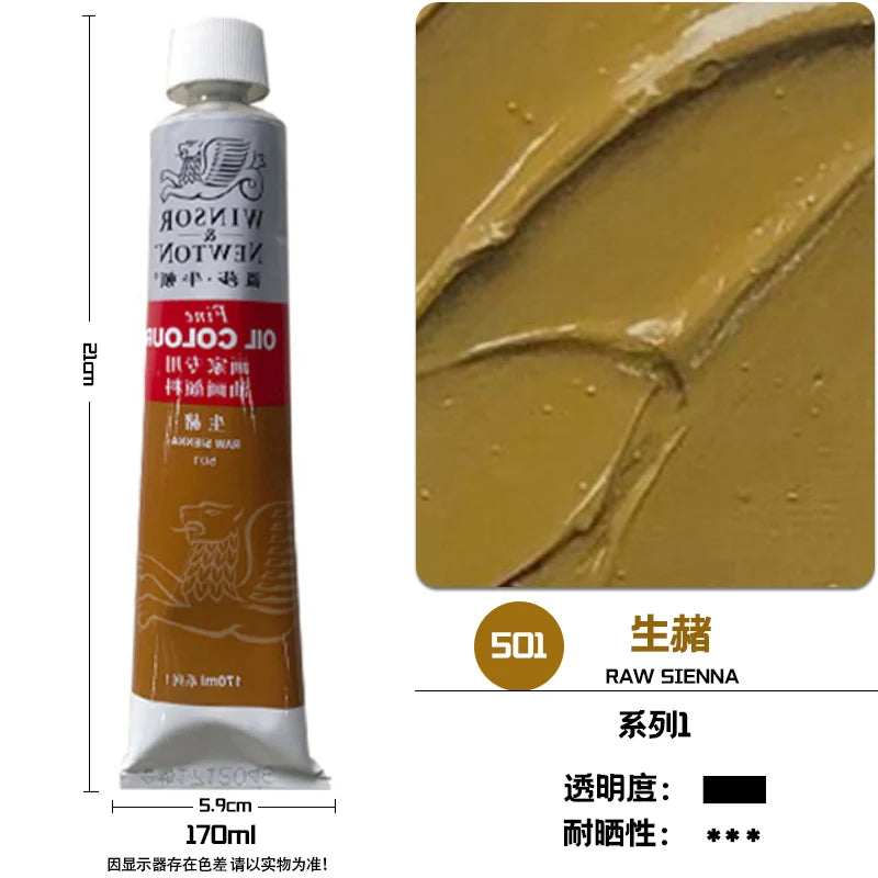 WINSOR & NEWTON-pintura al óleo de 170ml., tamaño grande