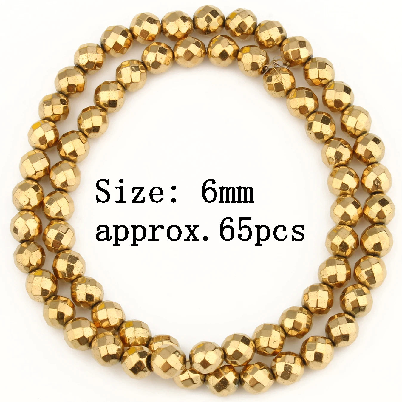 Mostacillas de hematita chapadas en oro Natural para fabricación de joyería