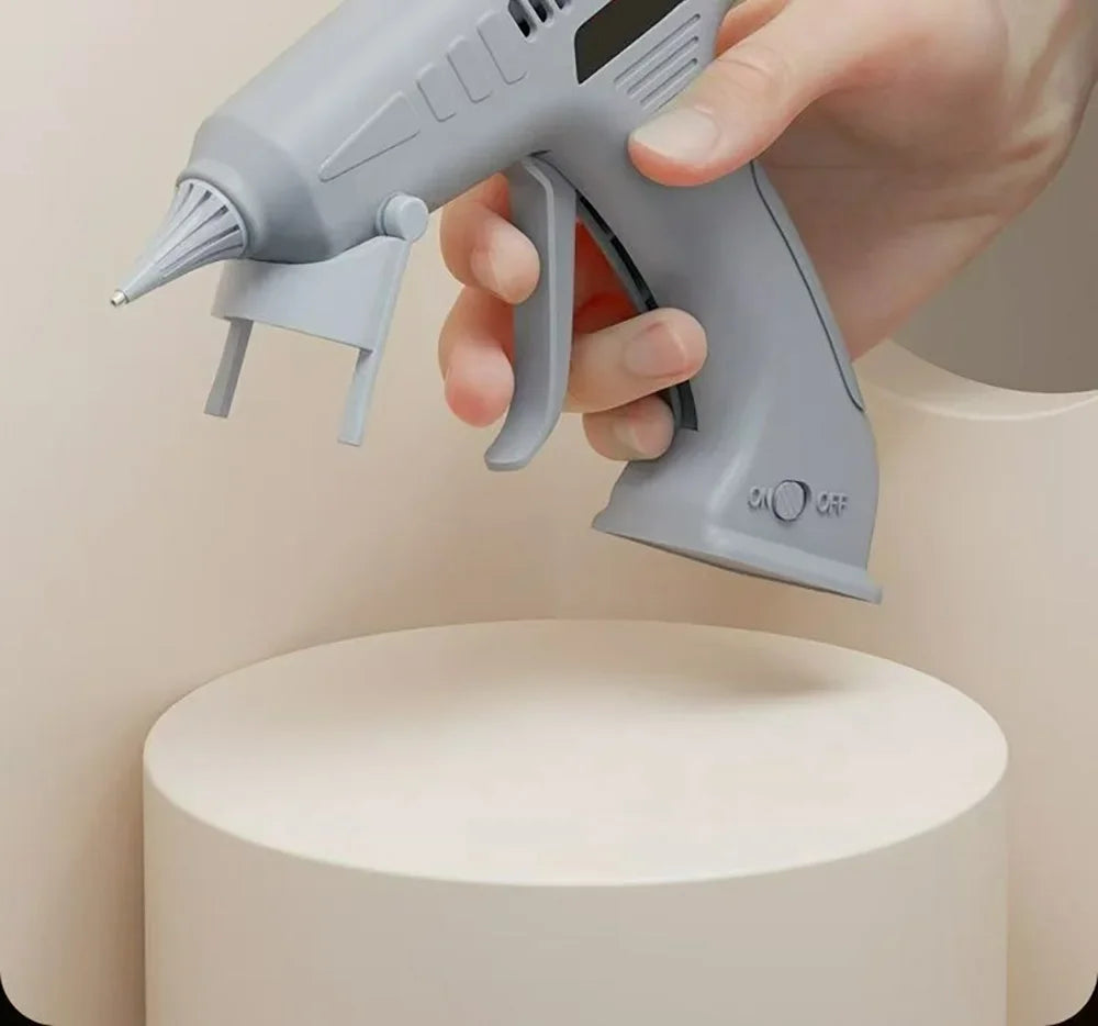 Pistola de pegamento termofusible inalámbrica, 3,7 V, 1800mAh, carga USB, utiliza barras de pegamento de 7mm, antifugas y antiescaldaduras