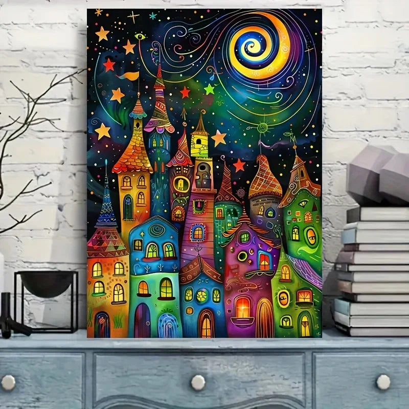 Rompecabezas de cartón con vista de ciudad para adultos, 300/500/520/1000/1314 piezas