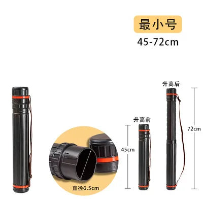 Tubo de almacenamiento de Arte de plástico, cilindro extensible, ajustable con correas para los hombros,1 Uds.