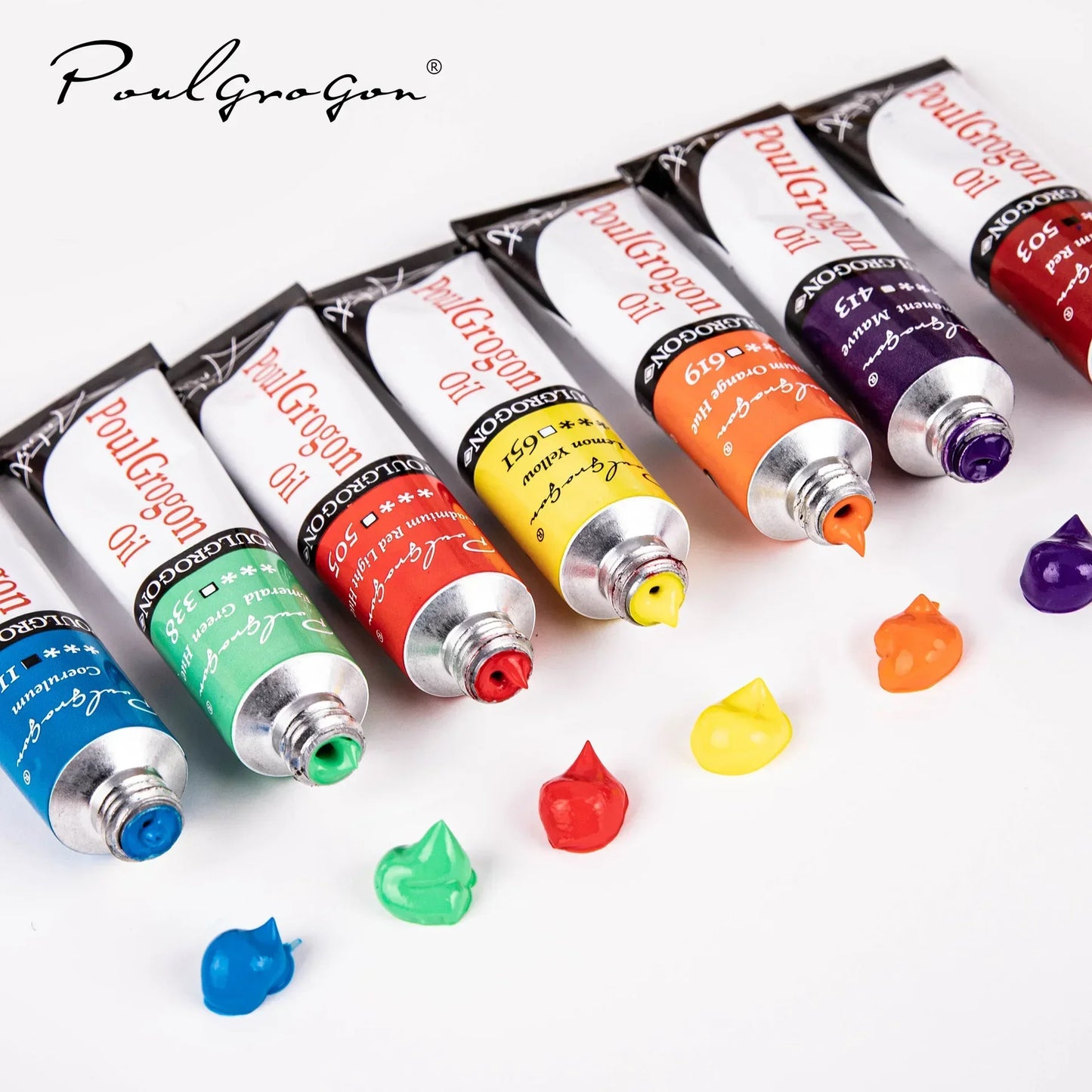 Juego de pintura al óleo profesional PoulGrogon, tubo de 12ml, 24 colores, no tóxico, para artistas.