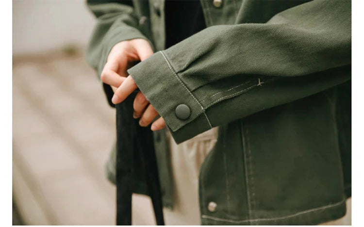 Mezclilla de algodón puro 100% grueso, para otoño e invierno, chaqueta, pantalones