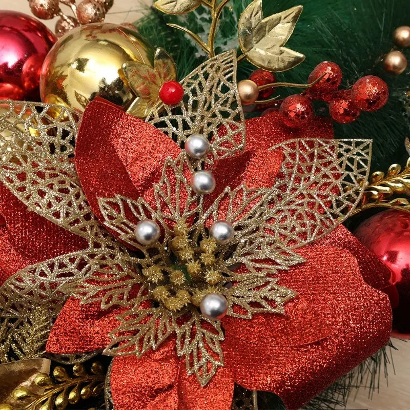Bayas rojas para decoración de árbol de Navidad, 50/1000 piezas