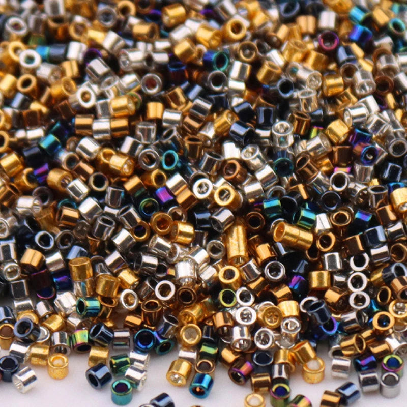 Cuentas de cristal de Colores metálico genérico, 1000 a 2000 piezas