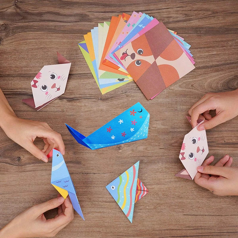 Kit de Origami, 30/96 hojas, libro guía artesanal de papel de Origami para principiantes