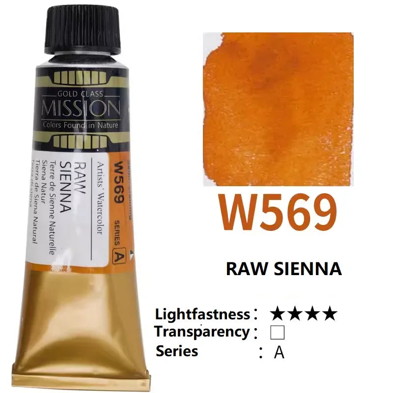 Mijello Mission Gold-acuarela de alta concentración, planta Natural,  tubos de 15ml