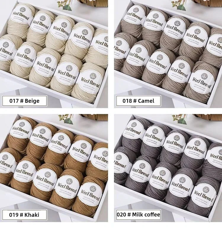 500 g/set (10 unidades de 50g) de  lana merino lisa