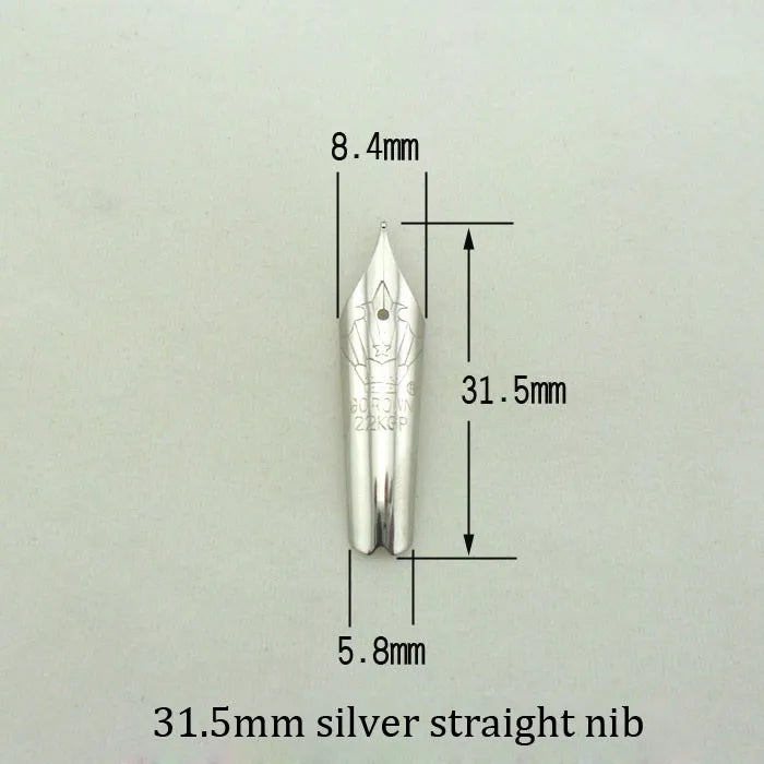 Puntas universales de 26mm y 31,5mm, piezas de puntas para pluma estilográfica compatibles con Hero Picasso Jinhao, puntas de repuesto